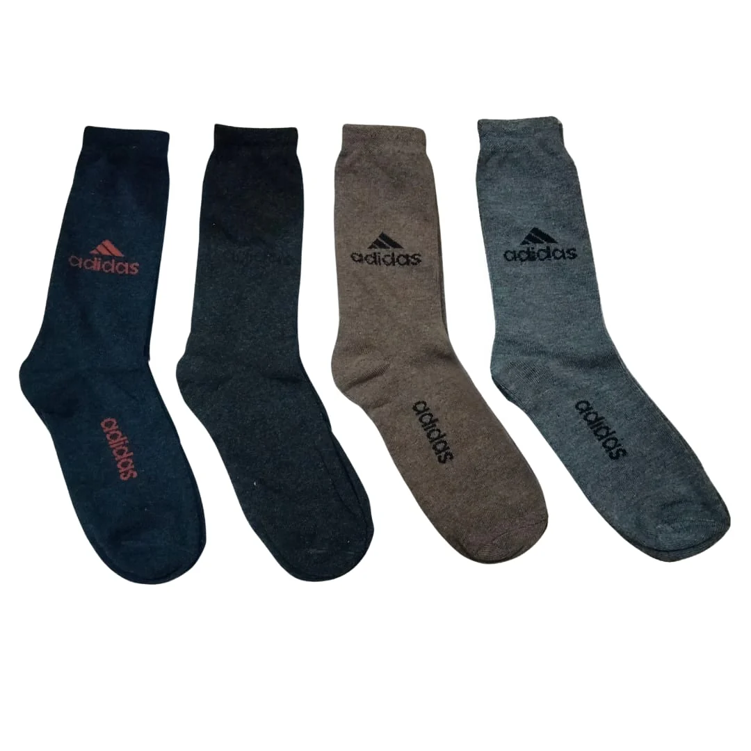 Adidas Long Cotton Winter Socks-MIX Colors (6 Pairs) - Image 4