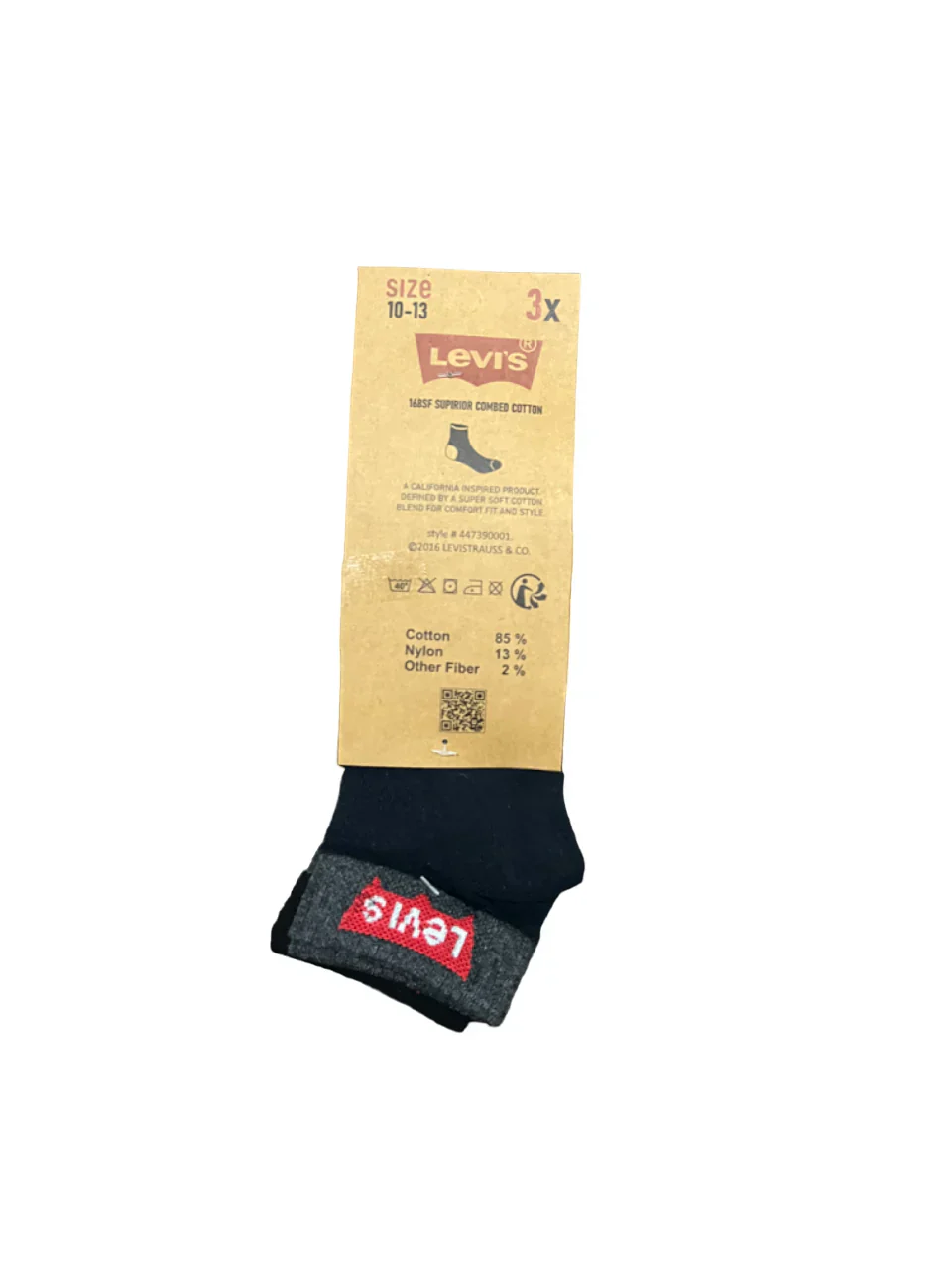 Branded Levi's  Cotton Ankle Socks (Pack Of 12 Pairs) - Image 3