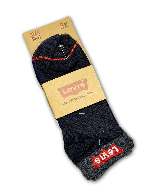Branded Levi's  Cotton Ankle Socks (Pack Of 3 Pairs) - Image 4