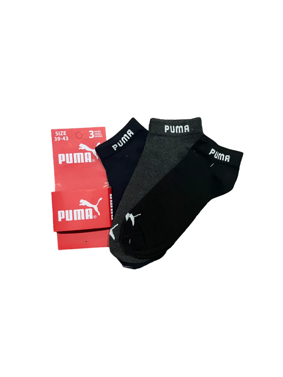 Branded PUMA  Cotton Ankle Socks (Pack Of 3 Pairs) - Image 3