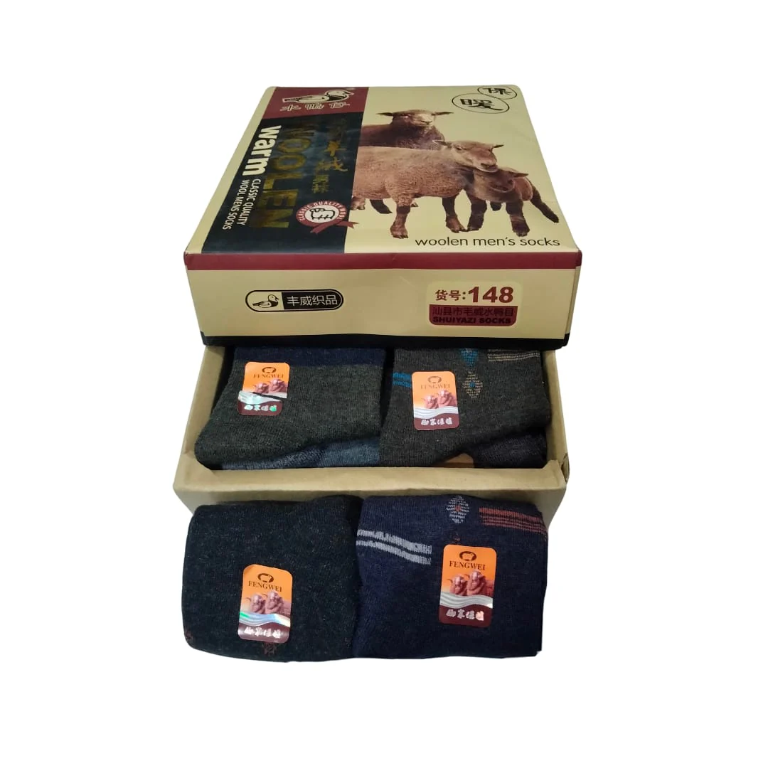 China Woolen Long Socks (Pack Of 10 Pairs) Random Color - Image 3