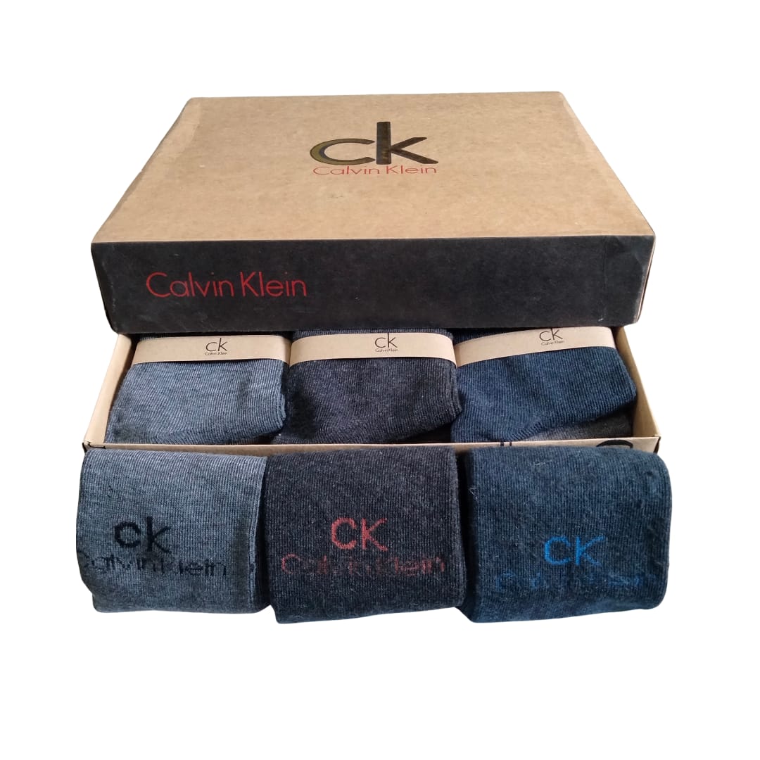 CK Long Cotton Winter Socks-MIX Colors (3 Pairs) - Image 3