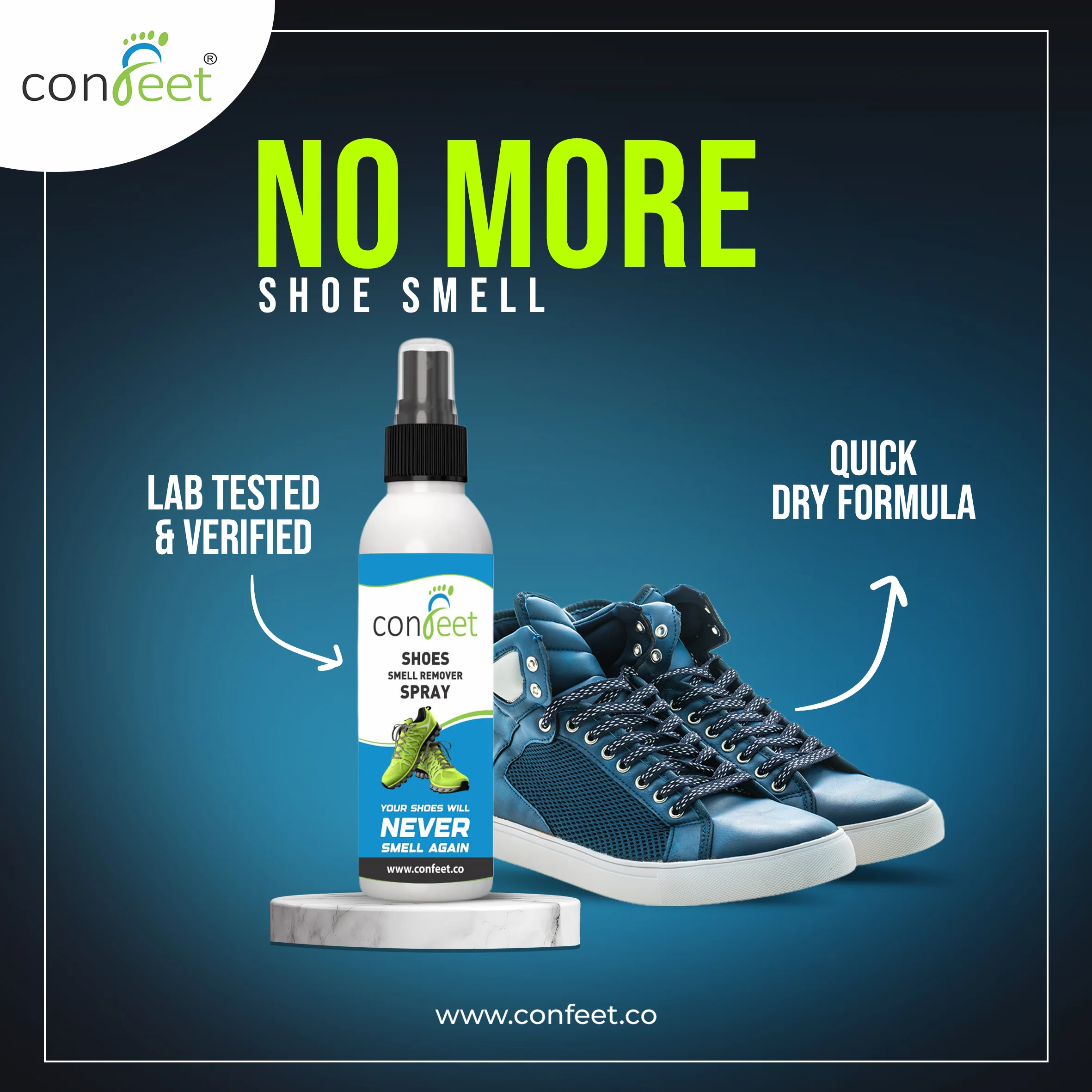 Confeet Shoes Smell Remover Spray-Shoe Freshener - Image 6